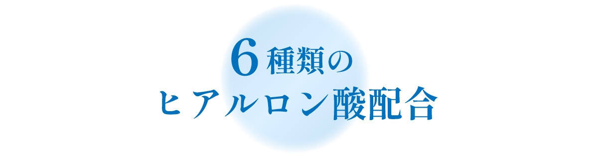 6種類のヒアルロン酸配合