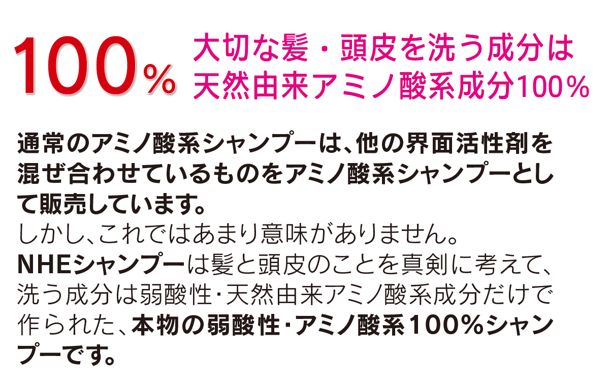 天然由来アミノ酸成分100%